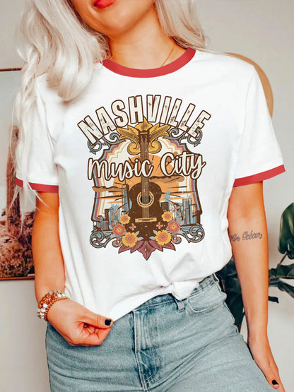 Music City Vintage Ringer Tee