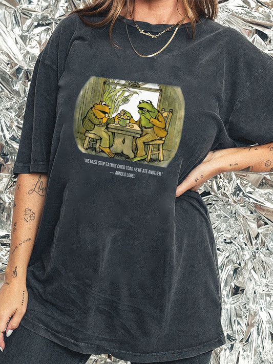Vintage The Lovers Frog And Toad Shirt Washed T-Shirt
