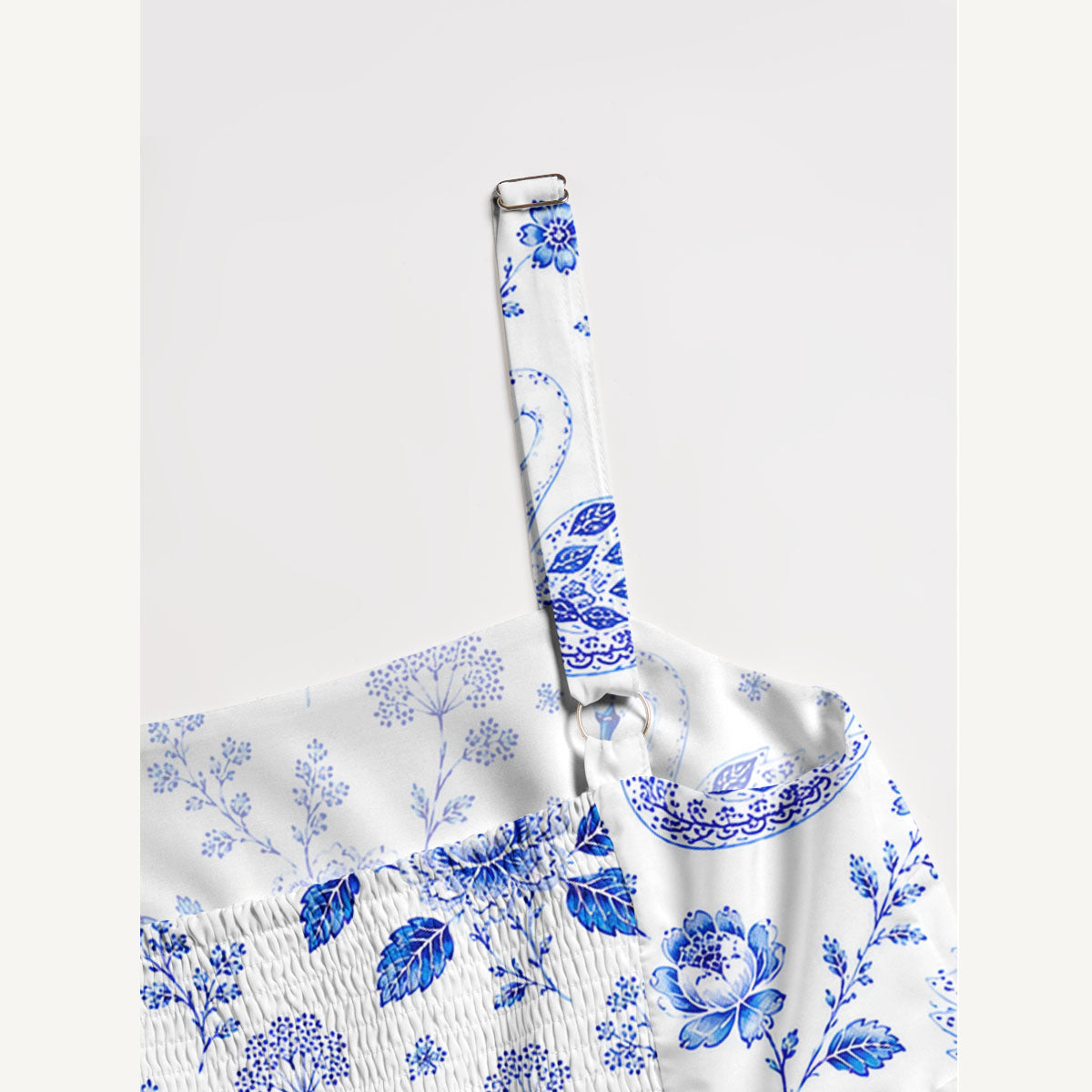 Blue Swan Garden Print Wide Straps Maxi Dress With Pockets