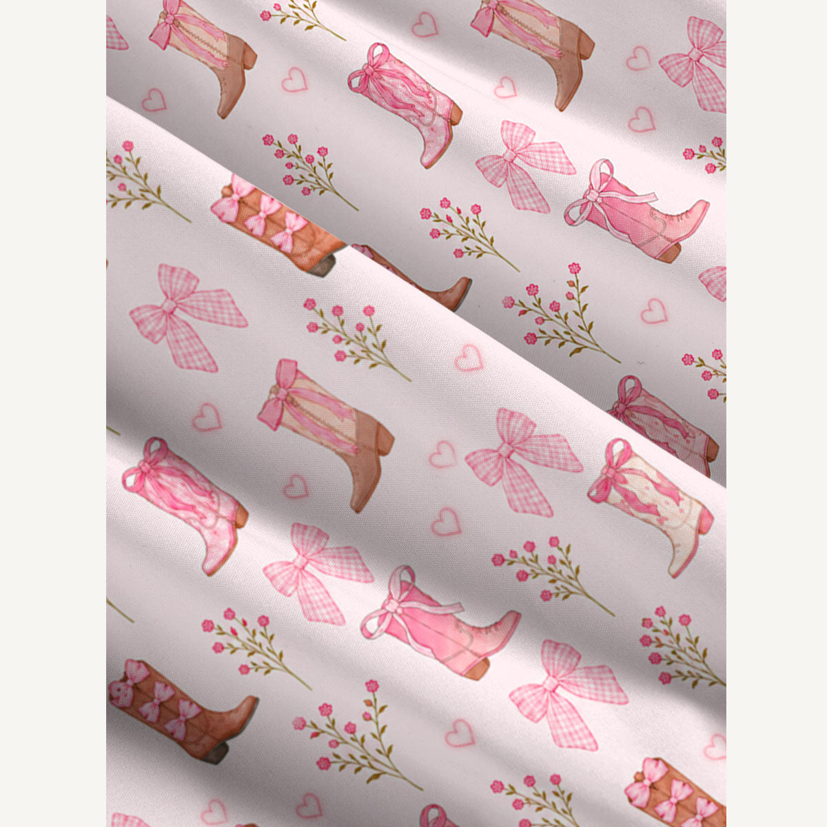 Blush Bow Cowgirl Boots Floral Print Wide Straps Maxi Dress With Pockets