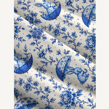 Bunny's Umbrella Garden Print Wide Straps Maxi Dress With Pockets