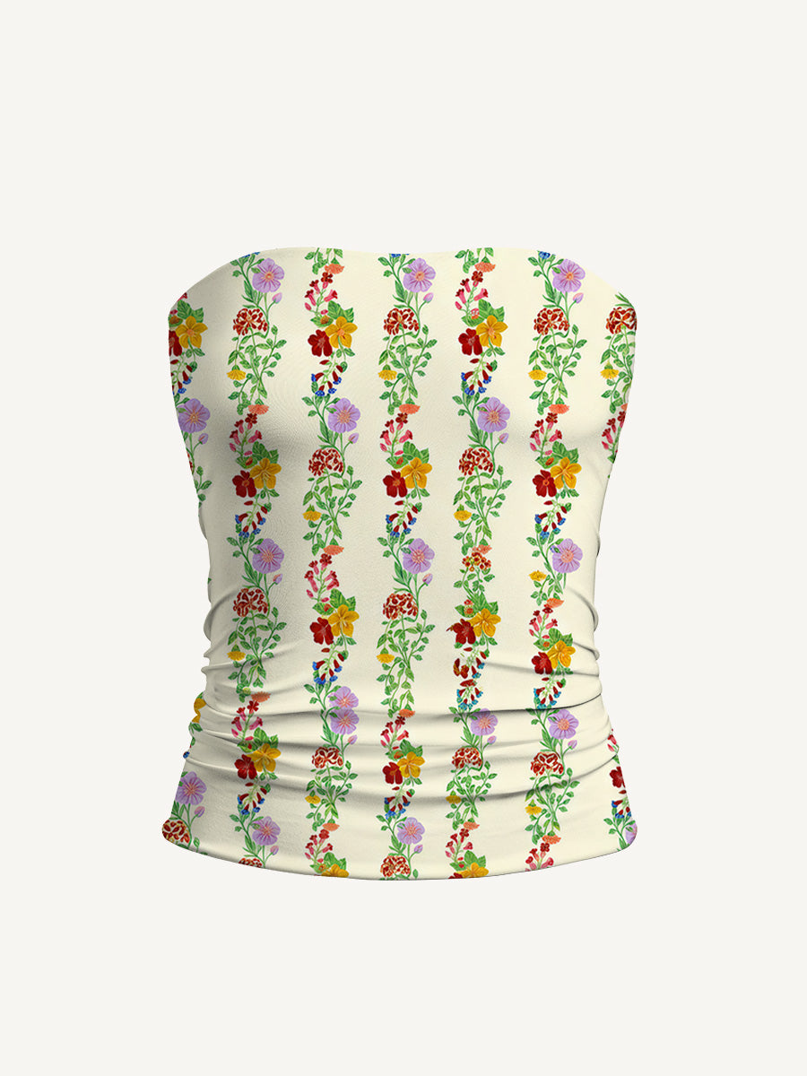 Blossom Trail Print Boho Bandeau Headband