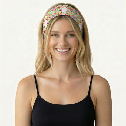 Elegant Garden Print Boho Bandeau Headband