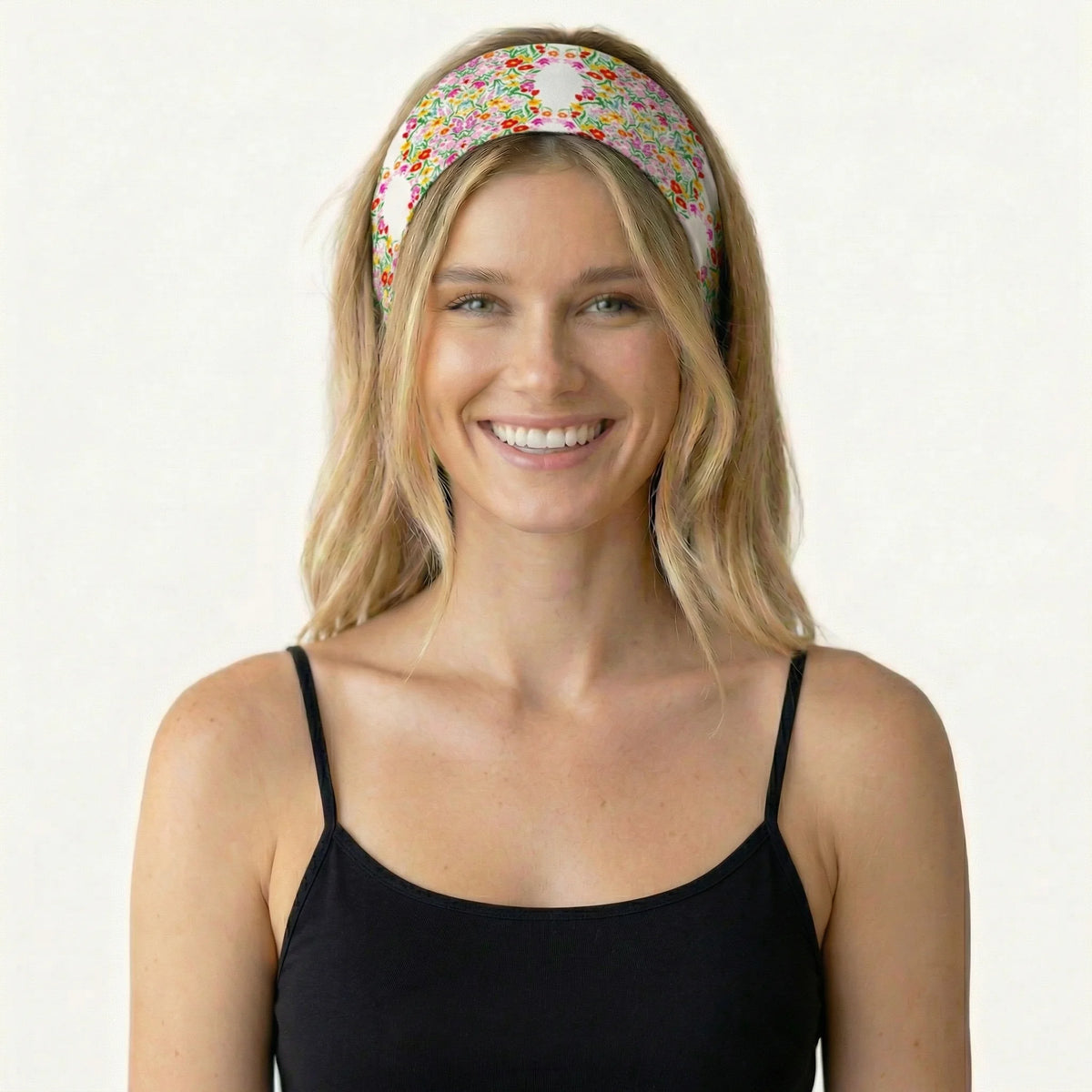 Elegant Garden Print Boho Bandeau Headband
