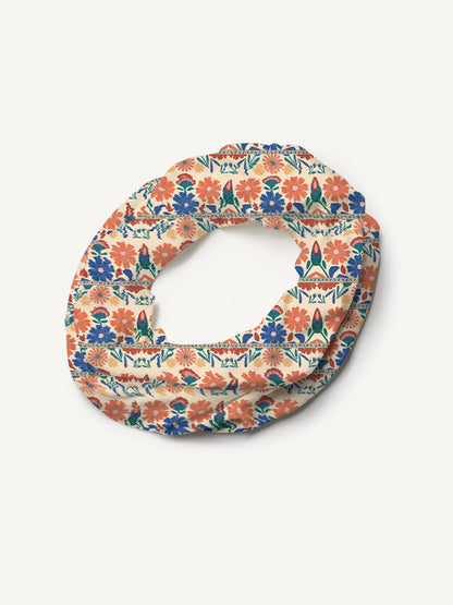 Bohemian Folk Floral Stripe Print Boho Bandeau Headband