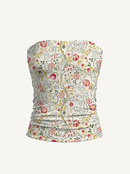 Peony Vine Garden Print Boho Bandeau Headband