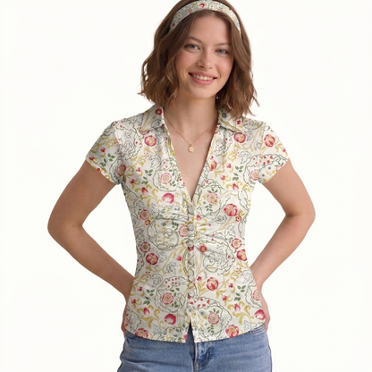 Peony Vine Garden Print Boho Bandeau Headband