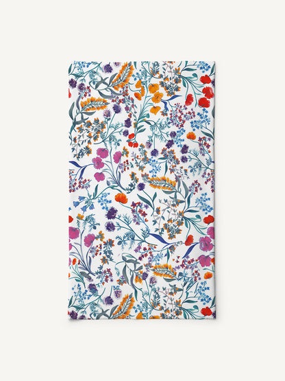 Fiery Meadow Print Boho Bandeau Headband