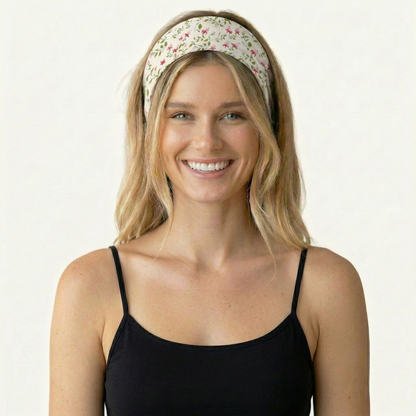 Ruby Vine Print Boho Bandeau Headband