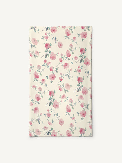 Blush Rose Print Boho Bandeau Headband
