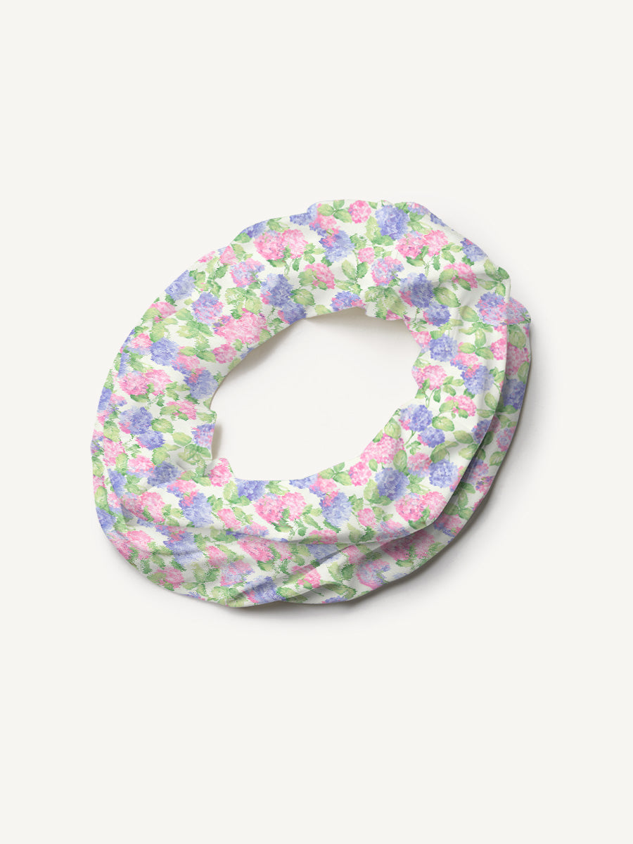 Lilac Hydrangea Print Boho Bandeau Headband