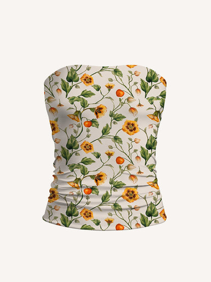 Golden Field Print Boho Bandeau Headband
