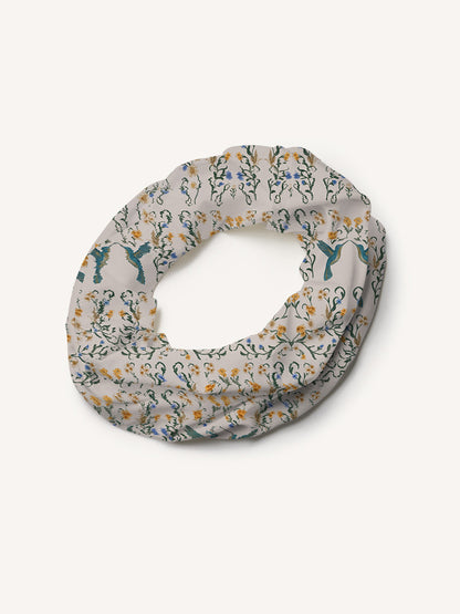 Whispering Hummingbird Print Boho Bandeau Headband