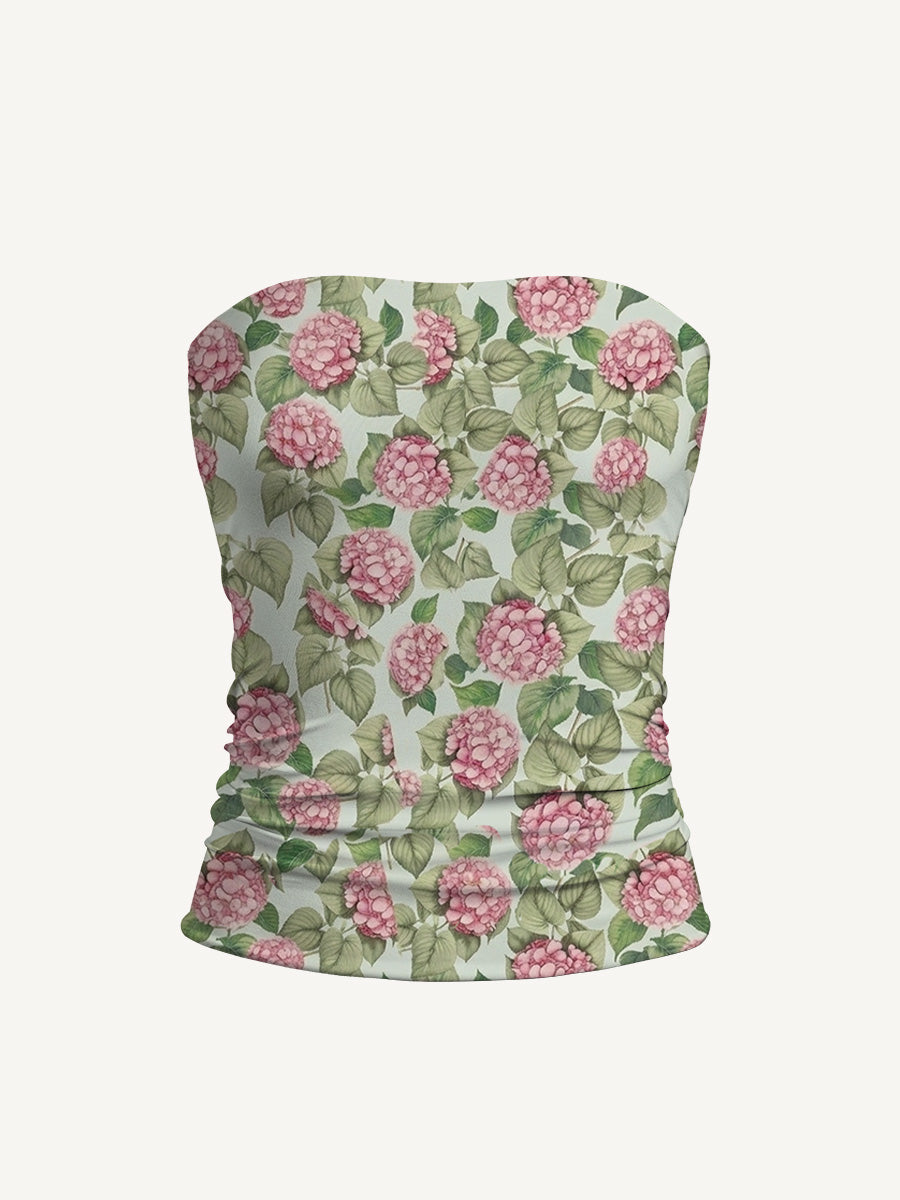 Hydrangea Whisper Print Boho Bandeau Headband