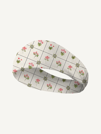 Meadow Tile Bloom Print Boho Bandeau Headband