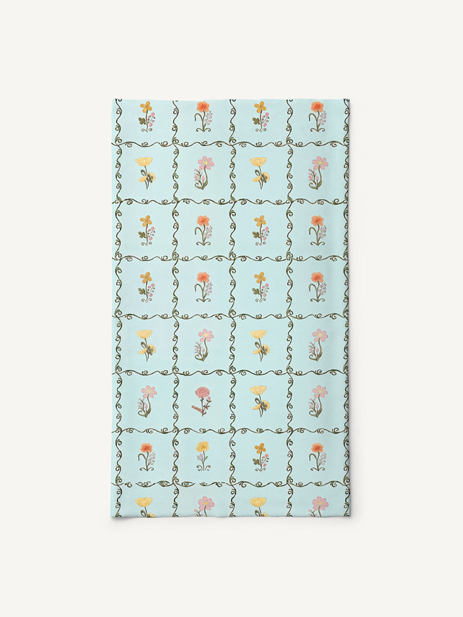 Sunny Garden Tiles Print Boho Bandeau Headband