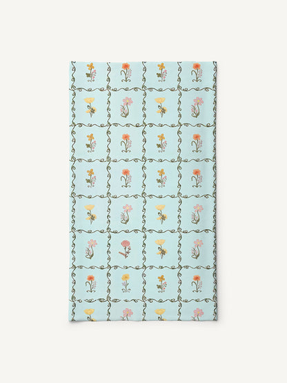 Sunny Garden Tiles Print Boho Bandeau Headband