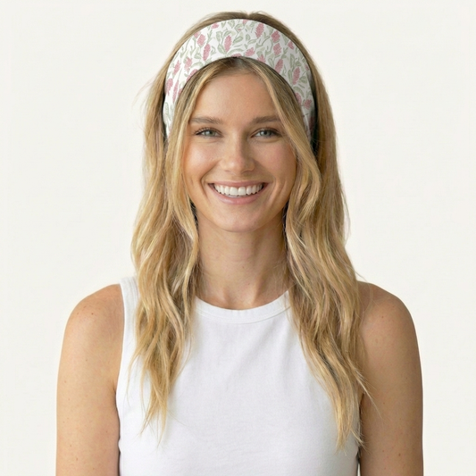Wild Feather Whisper Print Boho Bandeau Headband