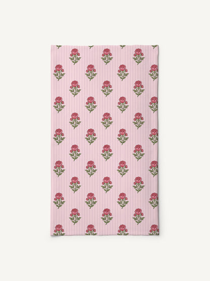 Misty Rose Garden Print Boho Bandeau Headband