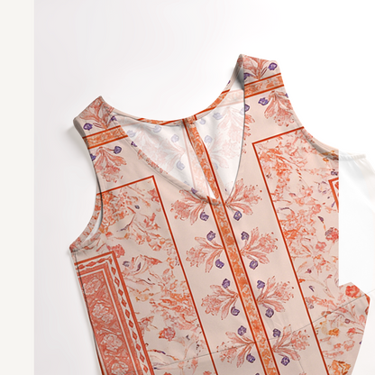 V-Neck Dahlia Boho Jumpsuit with Pockets for Women