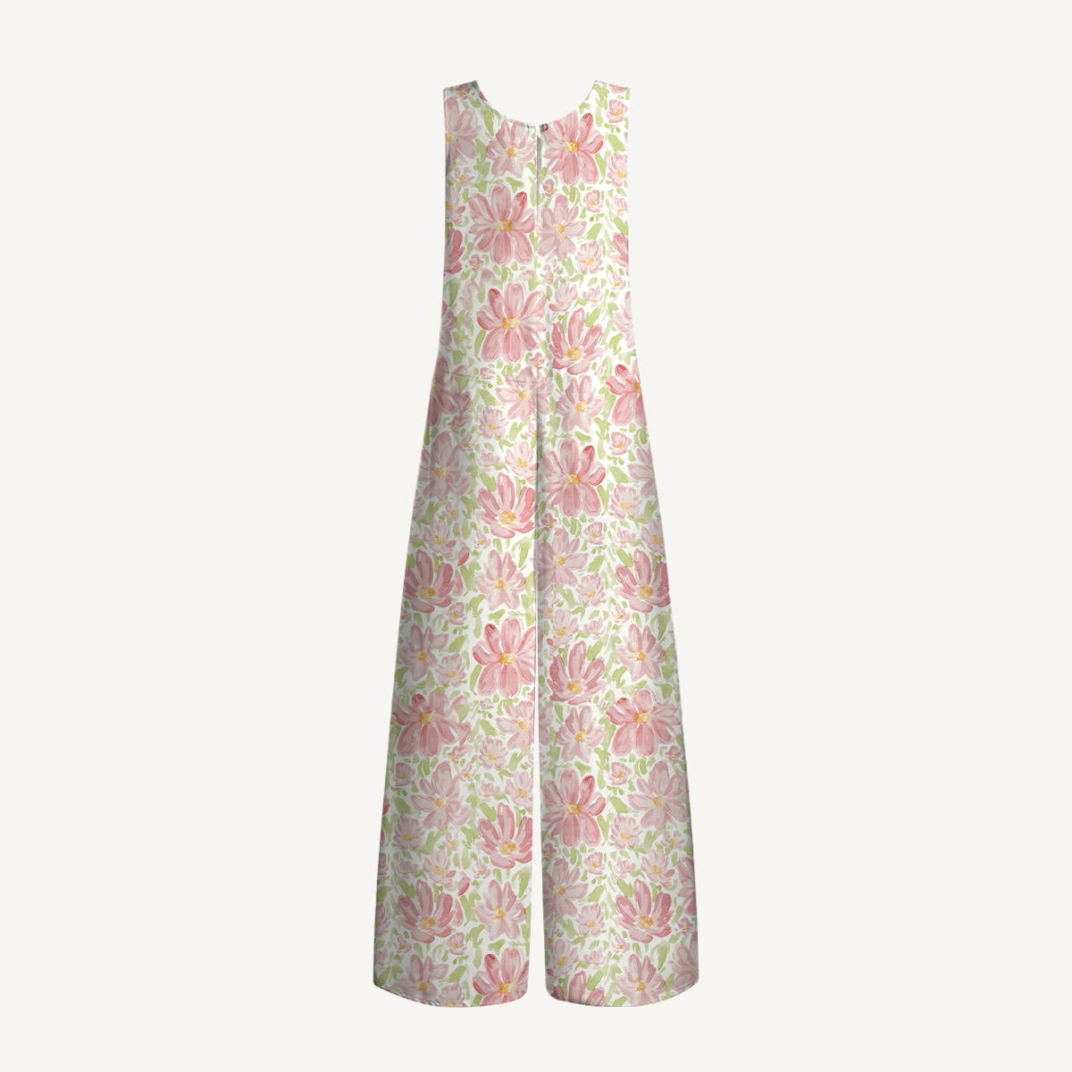 V-Neck Dahlia Boho Jumpsuit with Pockets for Women