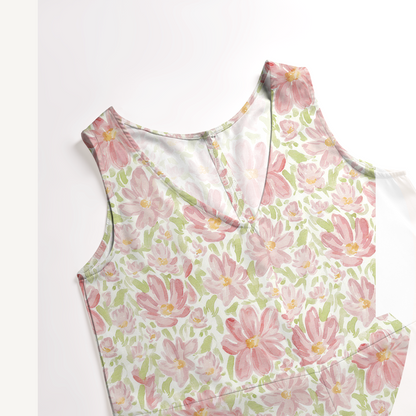 V-Neck Dahlia Boho Jumpsuit with Pockets for Women