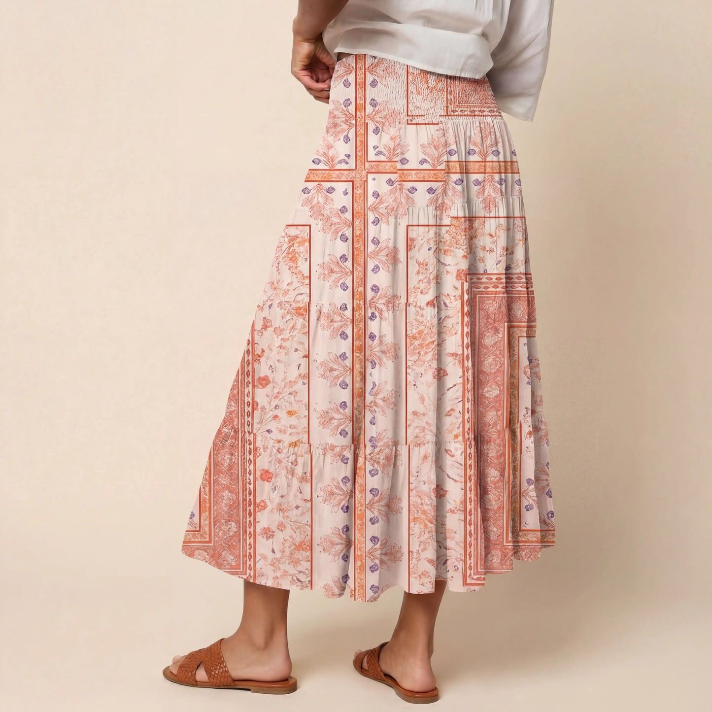 Dahlia Print Convertible Maxi Skirt & Strapless Dress