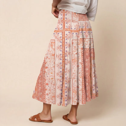 Dahlia Print Convertible Maxi Skirt & Strapless Dress