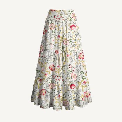 Peony Vine Garden Print Convertible Maxi Skirt & Strapless Dress
