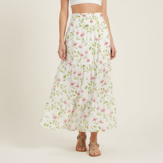 Ruby Vine Print Convertible Maxi Skirt & Strapless Dress
