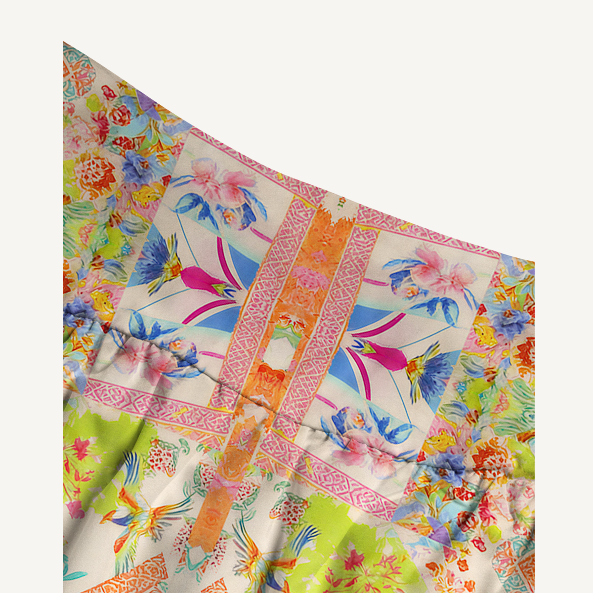 Vivid Lily Print Convertible Maxi Skirt & Strapless Dress