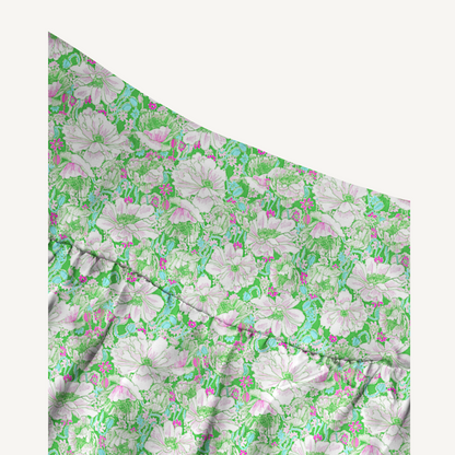 Mint Garden Print Convertible Maxi Skirt & Strapless Dress