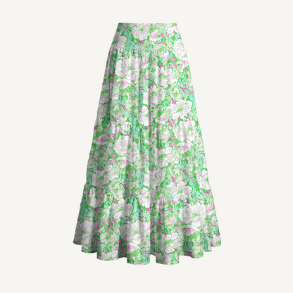 Mint Garden Print Convertible Maxi Skirt & Strapless Dress