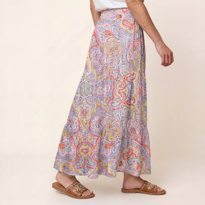 Sunrise Paisley Print Convertible Maxi Skirt & Strapless Dress