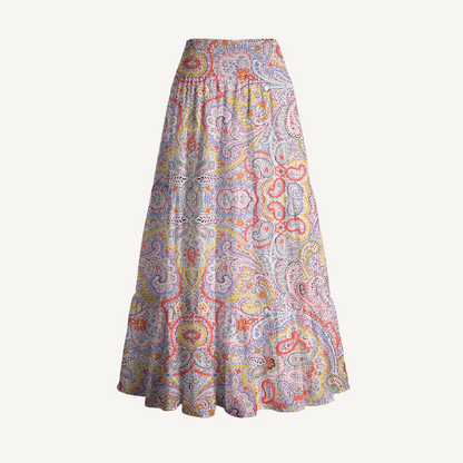 Sunrise Paisley Print Convertible Maxi Skirt & Strapless Dress