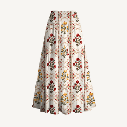 Velvet Carnation Print Convertible Maxi Skirt & Strapless Dress
