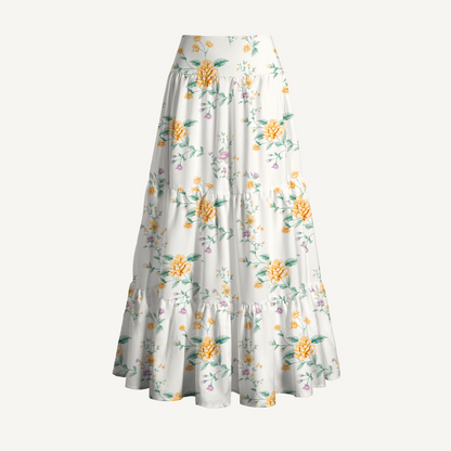 Amber Rose Print Convertible Maxi Skirt & Strapless Dress