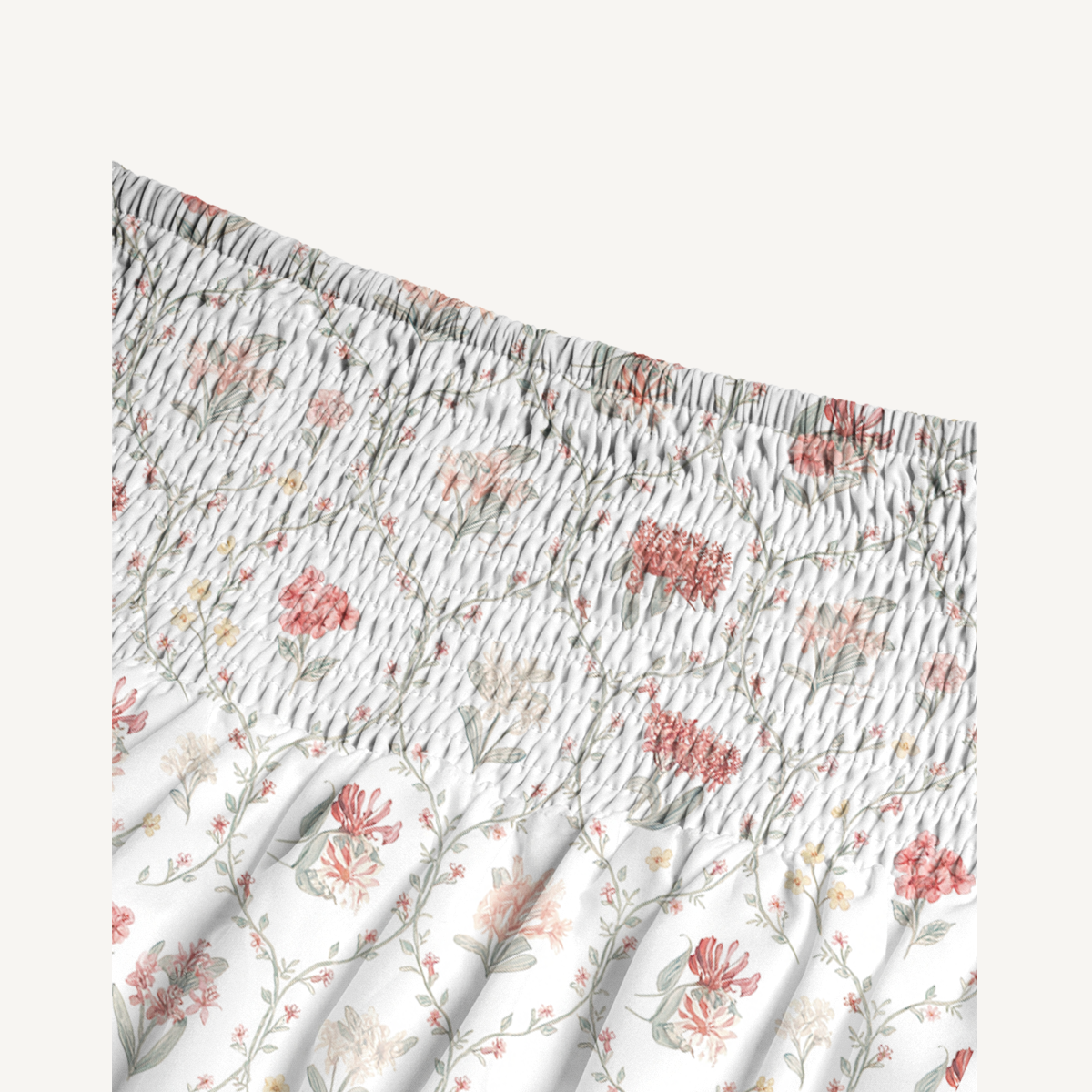 Coral Vine Print Convertible Maxi Skirt & Strapless Dress