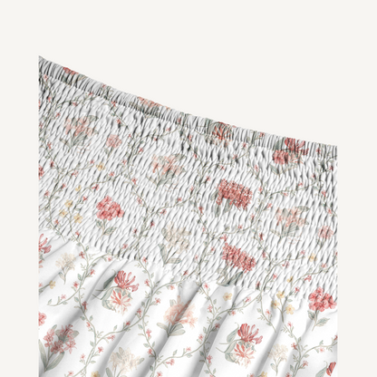 Coral Vine Print Convertible Maxi Skirt & Strapless Dress