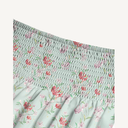 Mint Honeysuckle Print Convertible Maxi Skirt & Strapless Dress
