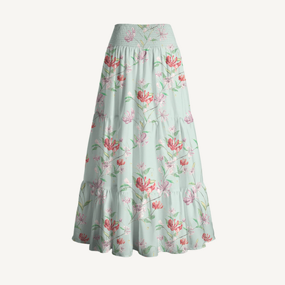 Mint Honeysuckle Print Convertible Maxi Skirt & Strapless Dress