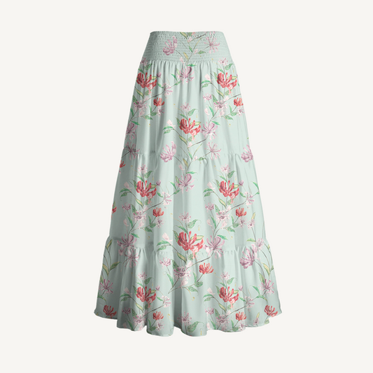 Mint Honeysuckle Print Convertible Maxi Skirt & Strapless Dress