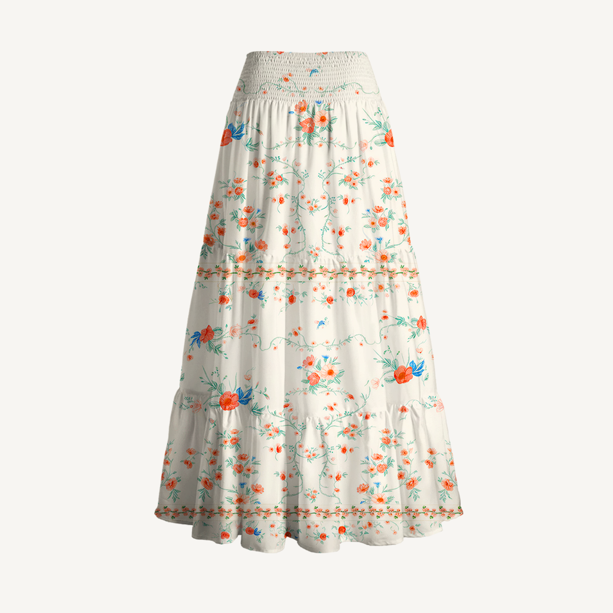 Wild Bloom Print Convertible Maxi Skirt & Strapless Dress