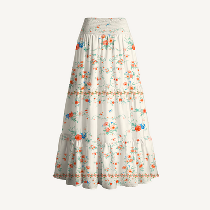 Wild Bloom Print Convertible Maxi Skirt & Strapless Dress