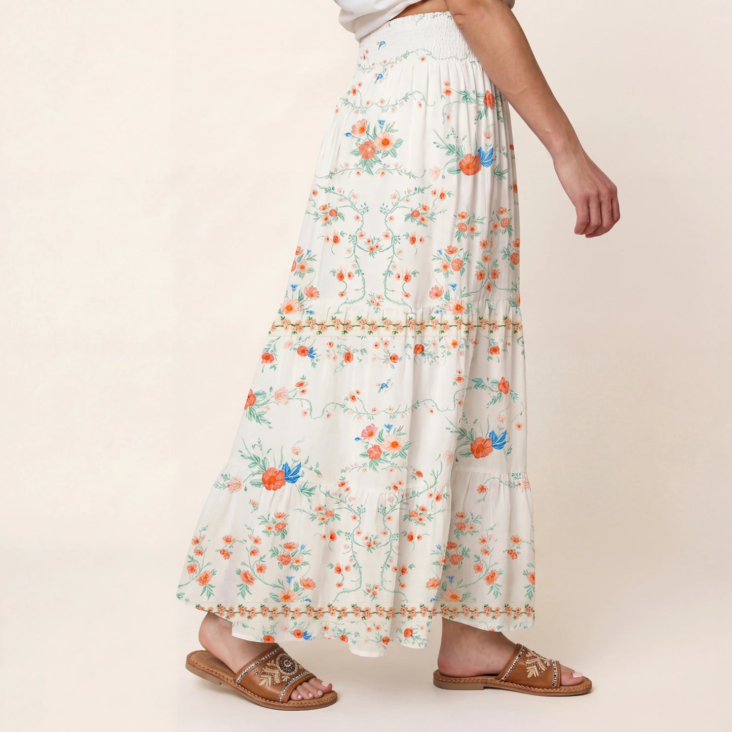 Wild Bloom Print Convertible Maxi Skirt & Strapless Dress