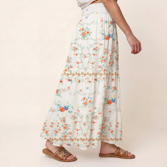 Wild Bloom Print Convertible Maxi Skirt & Strapless Dress