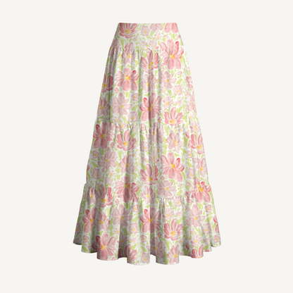 Cosmos Flower Print Convertible Maxi Skirt & Strapless Dress