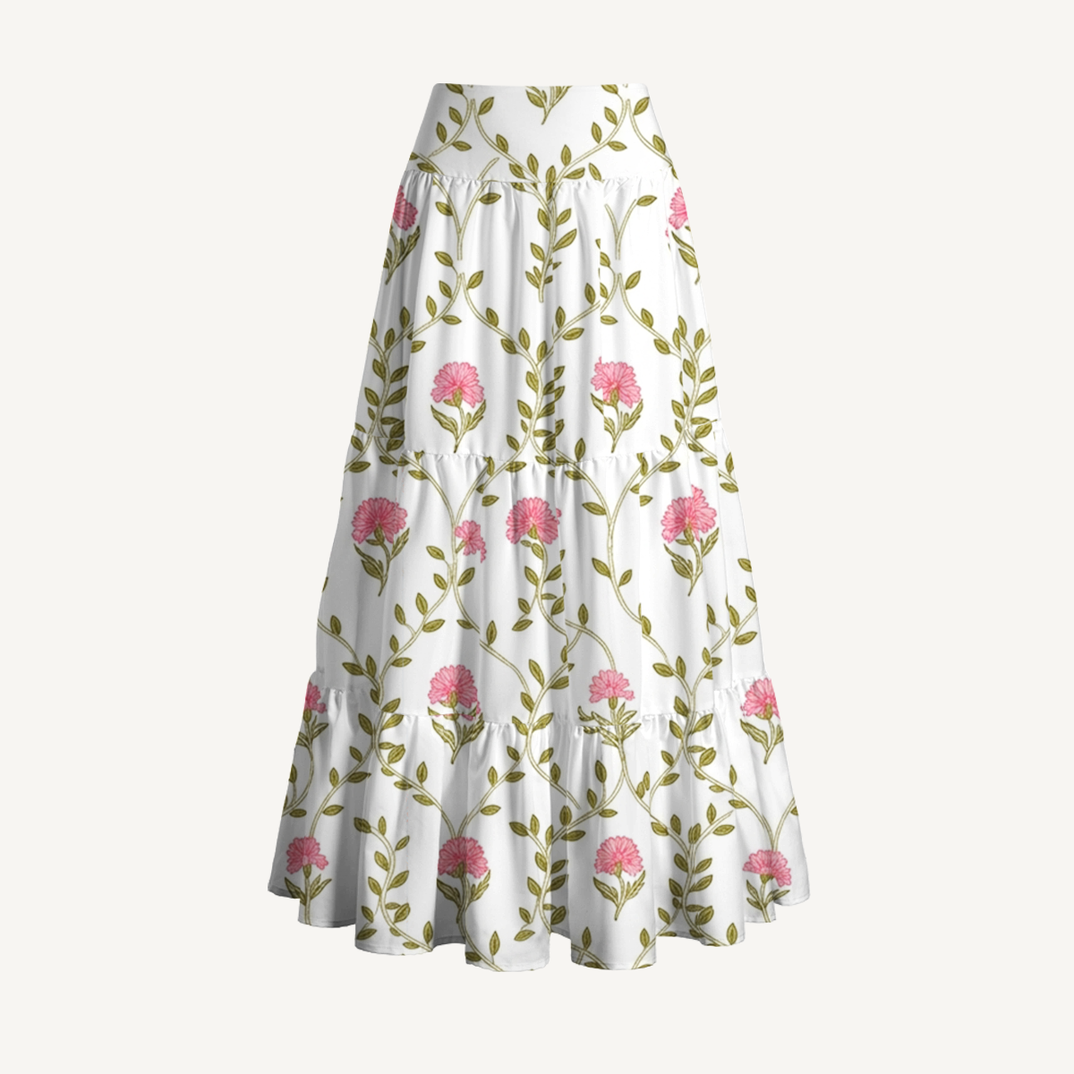 Clover Vine Whisper Print Convertible Maxi Skirt & Strapless Dress