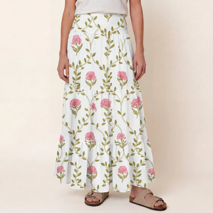 Clover Vine Whisper Print Convertible Maxi Skirt & Strapless Dress