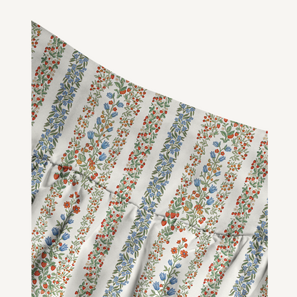Strawberry Vine Tales Print Convertible Maxi Skirt & Strapless Dress